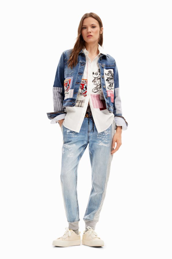 Denim joggingbroek Mickey Mouse - BLUE - XS
