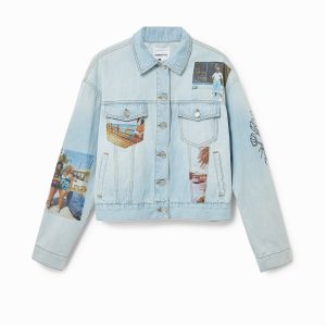 Cropped spijkerjasje in truckerstijl South Beach - BLUE - M