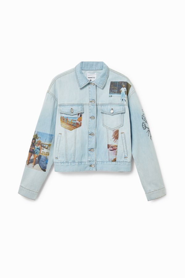 Cropped spijkerjasje in truckerstijl South Beach - BLUE - S