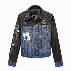Hybride bikerjack met Mickey Mouse - BLACK - XS