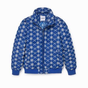 Padded jack met kant - BLUE - XL
