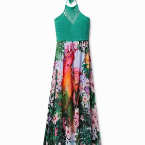 Tropische strandjurk - BLUE - L