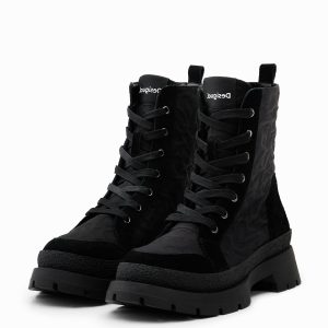 Veterlaarzen met luipaardeffect - BLACK - 37