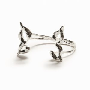 Verzilverde armband met vlinder Zalio - BLACK - U