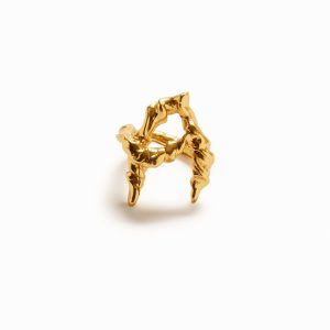 Vergulde ring met de letter A Zalio - MATERIAL FINISHES - L