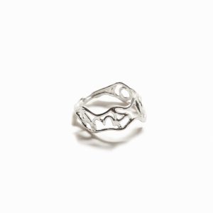 Verzilverde ring met tekst Zalio - BLACK - L