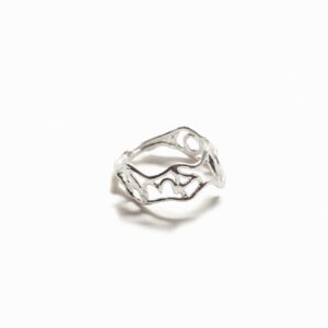 Verzilverde ring met tekst Zalio - BLACK - L