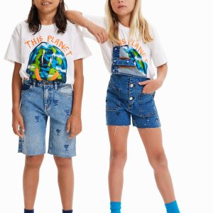 Oversized T-shirt Planet - WHITE - 7/8