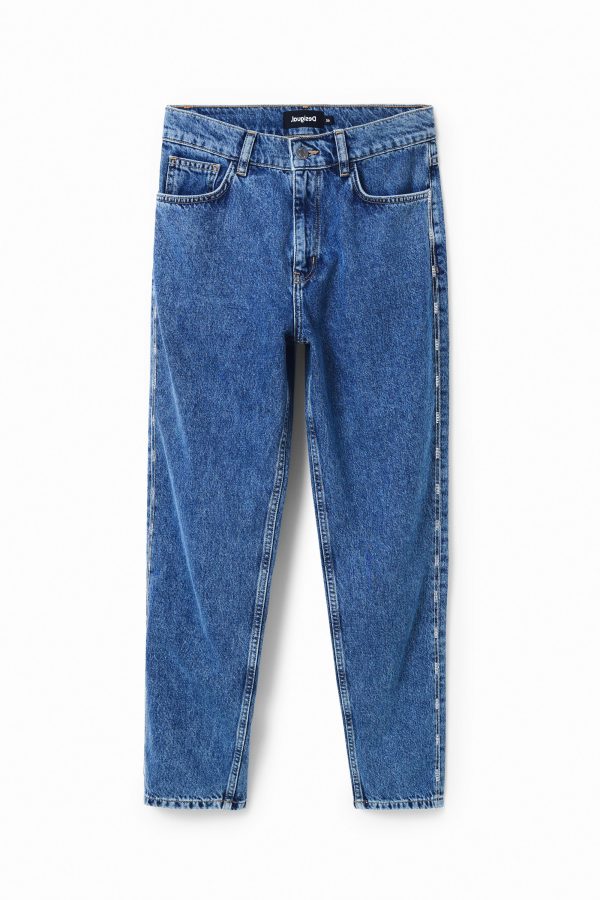 Mom jeans met stras - BLUE - 42