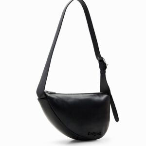 Ovale leren tas M - BLACK - U