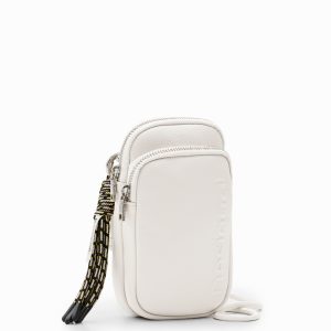 Leather-effect wallet phone pouch - WHITE - U