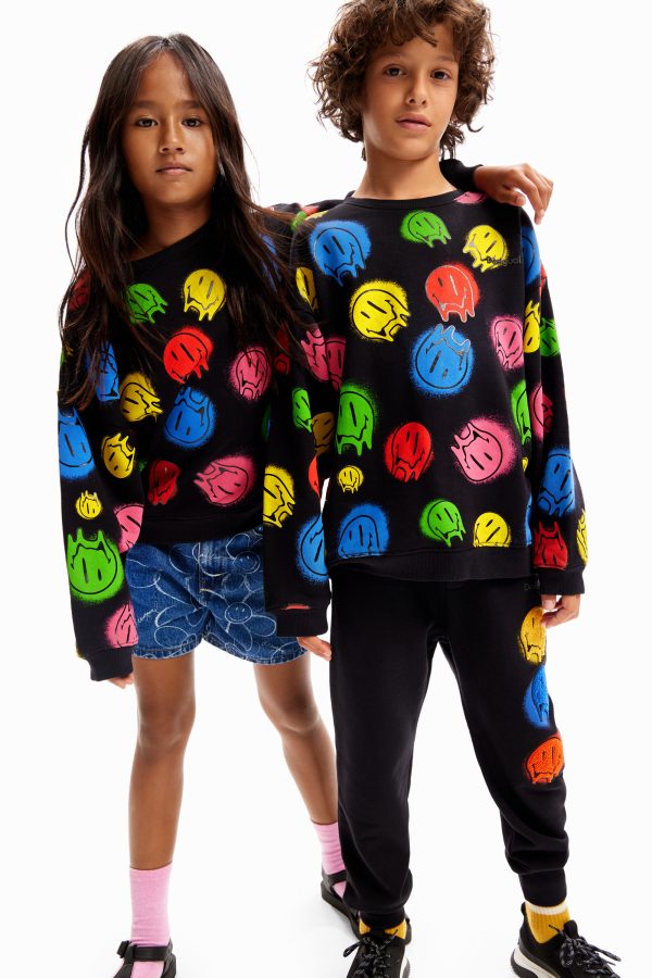 Oversized sweatshirt Smiley Originals ® - BLACK - S