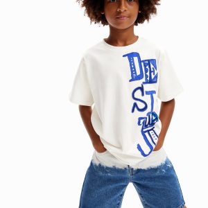 T-shirt met arty logo's - WHITE - 7/8