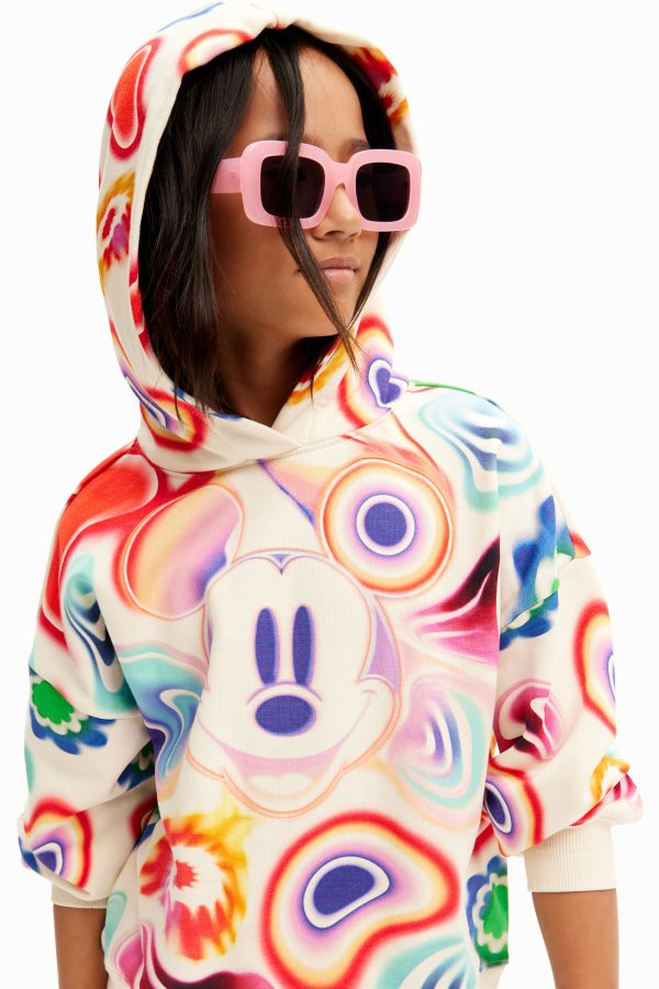Oversized sweatshirt Mickey Mouse - WHITE - L