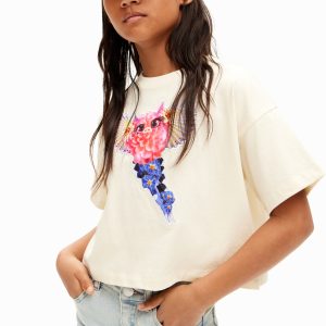 T-shirt fantasiepatch - WHITE - 7/8