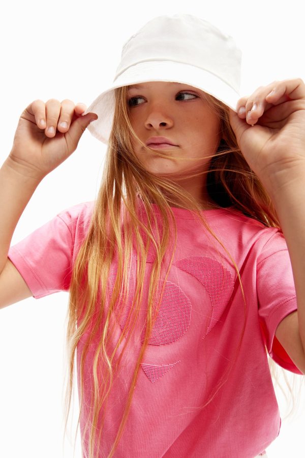 T-shirt logo reliëf - RED - 5/6