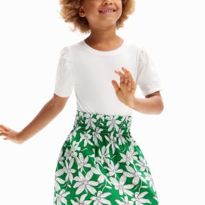 Gecombineerde jurk bloemen - GREEN - 13/14