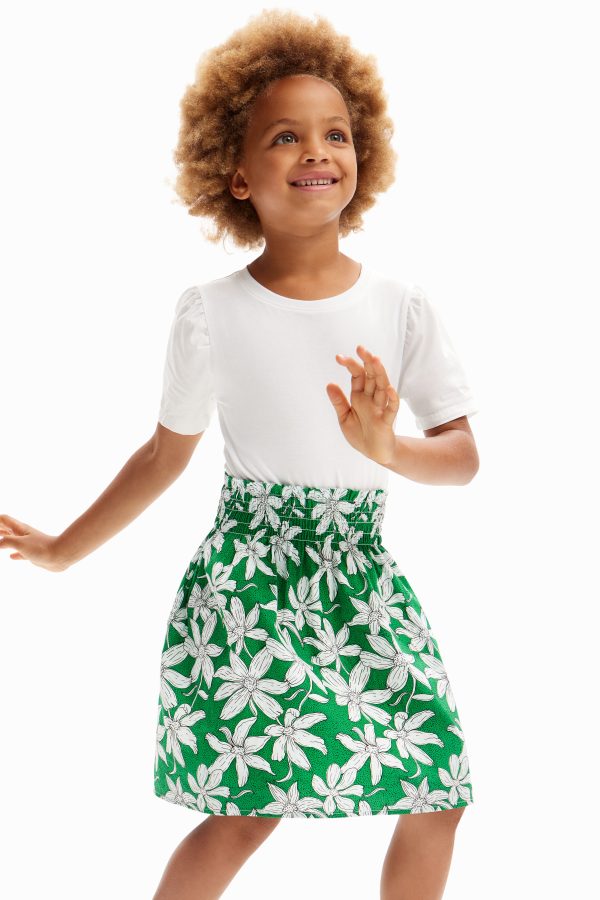 Gecombineerde jurk bloemen - GREEN - 3/4