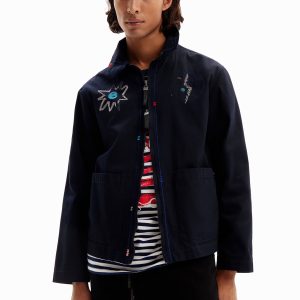 Jasje met geborduurde details - BLUE - XXL