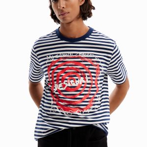 T-shirt spiraal met logo - BLUE - L
