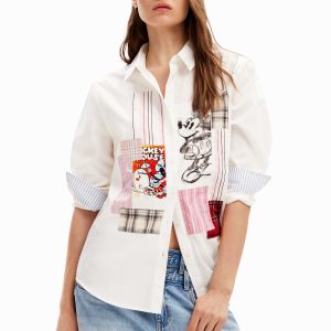 T-shirt patch Mickey Mouse - WHITE - L