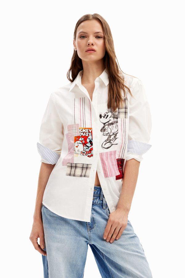 T-shirt patch Mickey Mouse - WHITE - S