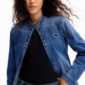 Denim bikerjack - BLUE - S