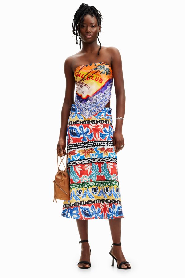 Etnische midirok Stella Jean - MATERIAL FINISHES - L