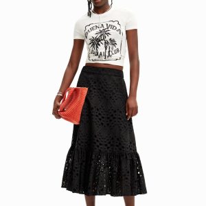 Effen midirok Stella Jean - BLACK - M