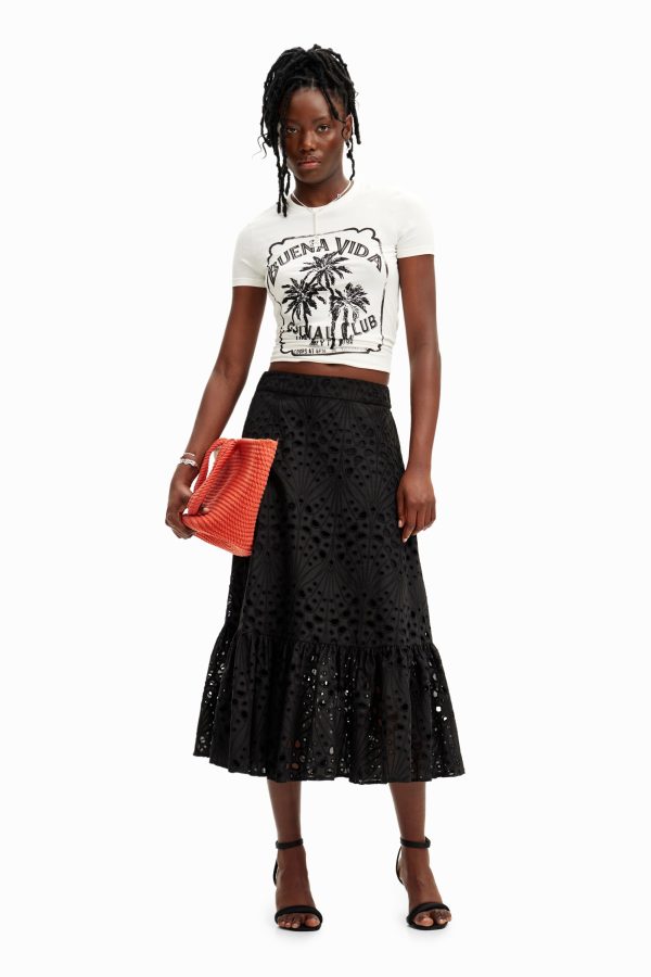 Effen midirok Stella Jean - BLACK - S