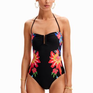 Bandeau-badpak jungle - BLACK - L