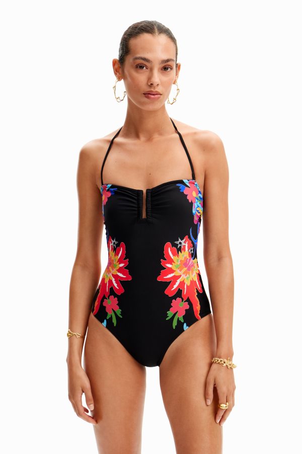 Bandeau-badpak jungle - BLACK - L
