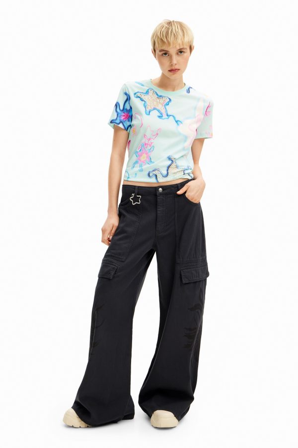 Cargobroek tribal bloemen Collina Strada - BLACK - M
