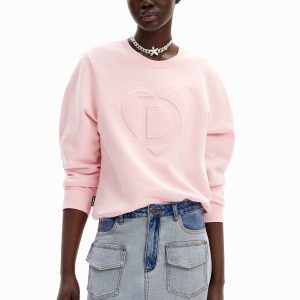 Sweatshirt logo reliëf - RED - XXL