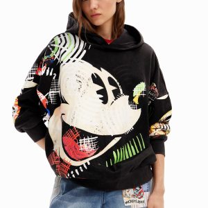Oversized sweatshirt Mickey Mouse - BLACK - S