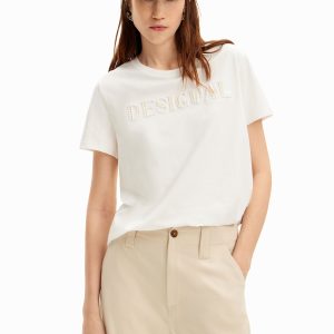 T-shirt glimmend logo - WHITE - XXL