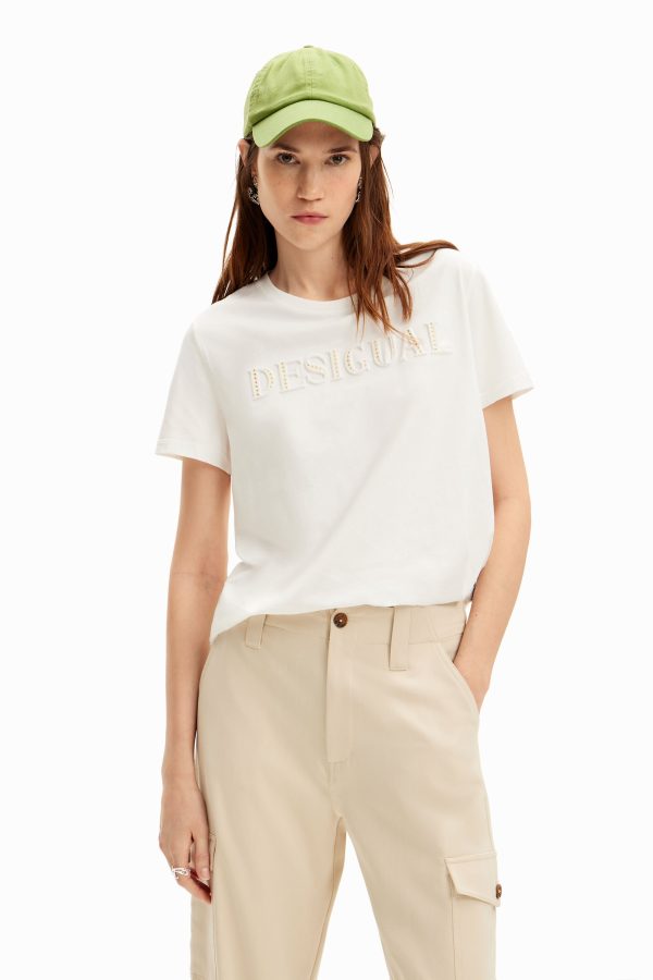 T-shirt glimmend logo - WHITE - XS