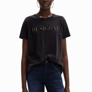 T-shirt glimmend logo - BLACK - L