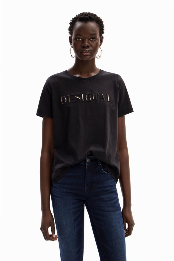 T-shirt glimmend logo - BLACK - L