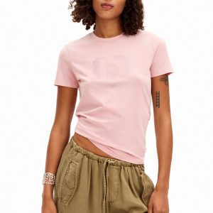 T-shirt logo stras - RED - S