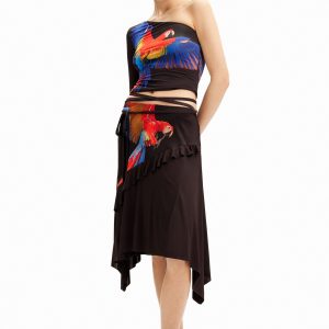 Asymmetrisch T-shirt papegaai Tyler McGillivary - BLACK - L