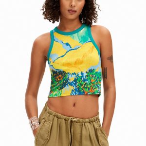 T-shirt arty landschap - MATERIAL FINISHES - L