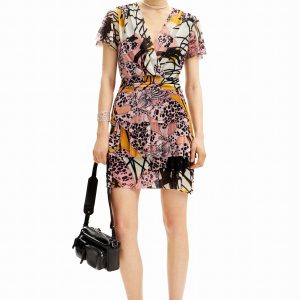 Mini-jurk orchideeën M. Christian Lacroix - MATERIAL FINISHES - XL