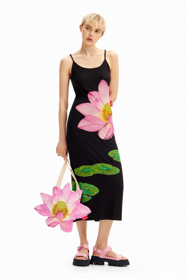 Lange jurk waterlelie Tyler McGillivary - BLACK - M