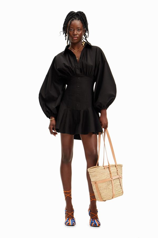 Korte korsetjurk Stella Jean - BLACK - XL