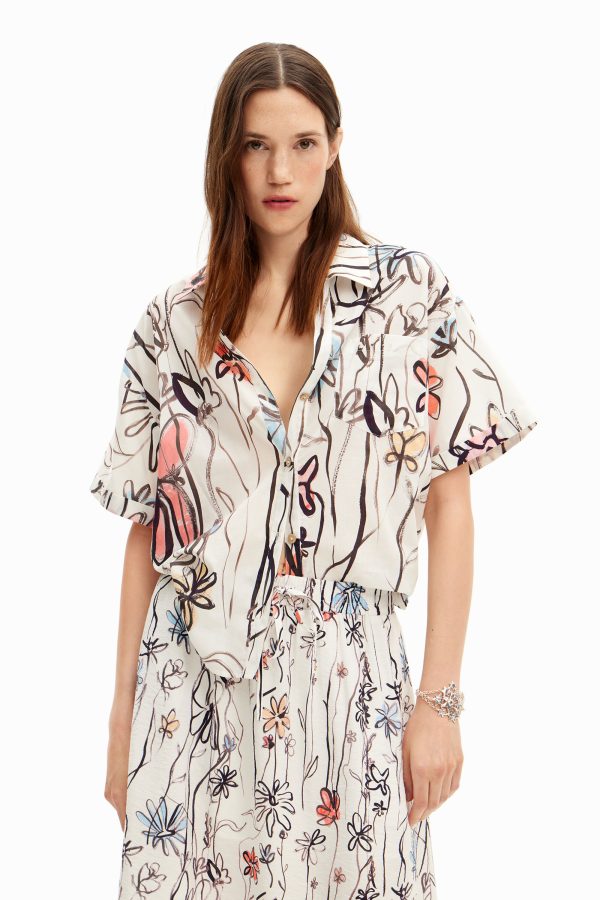 Bloemenshirt Arty - WHITE - M