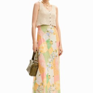 Hybride midi-jurk - MATERIAL FINISHES - M