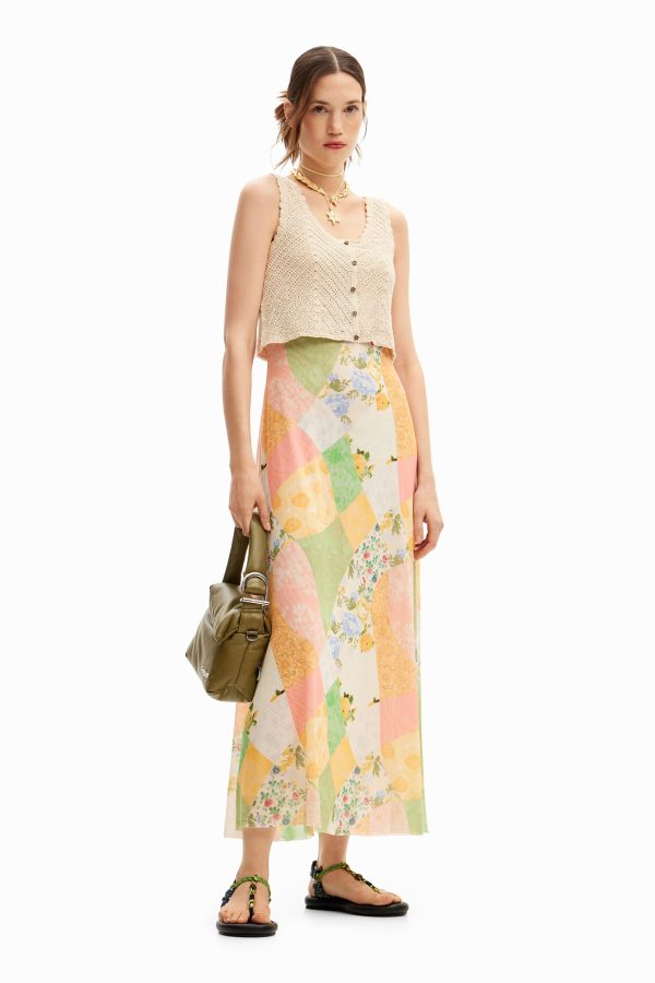 Hybride midi-jurk - MATERIAL FINISHES - M
