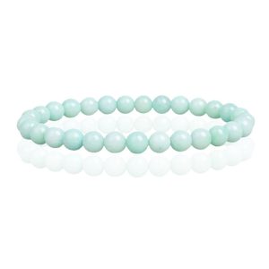 6mm Memphis Natuursteen Armband - Green Jade