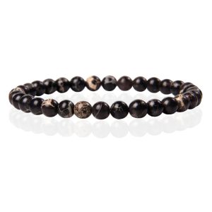 6mm Memphis Natuursteen Armband - Imperial Jasper